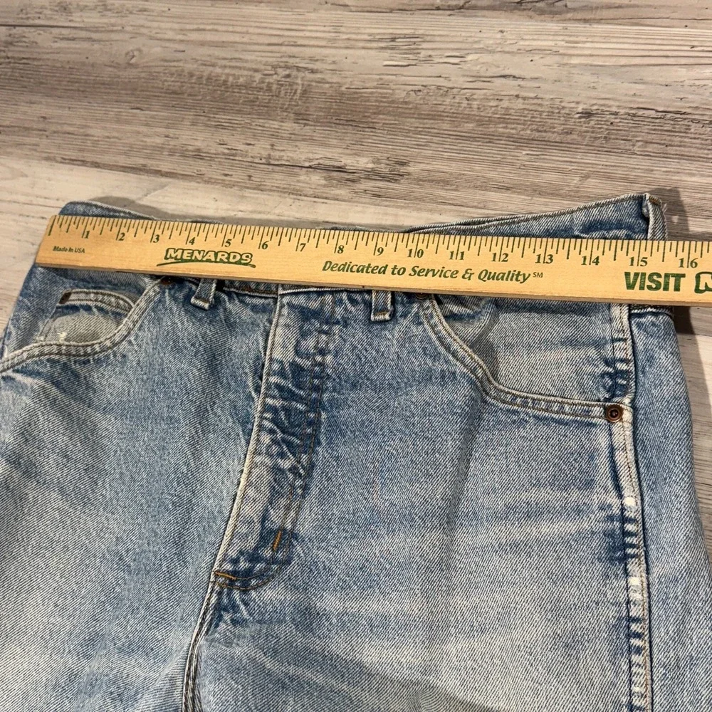 Vintage Lands End Jeans Men's Square Rigger 33 Blue Straight Leg USA 100% Cotton